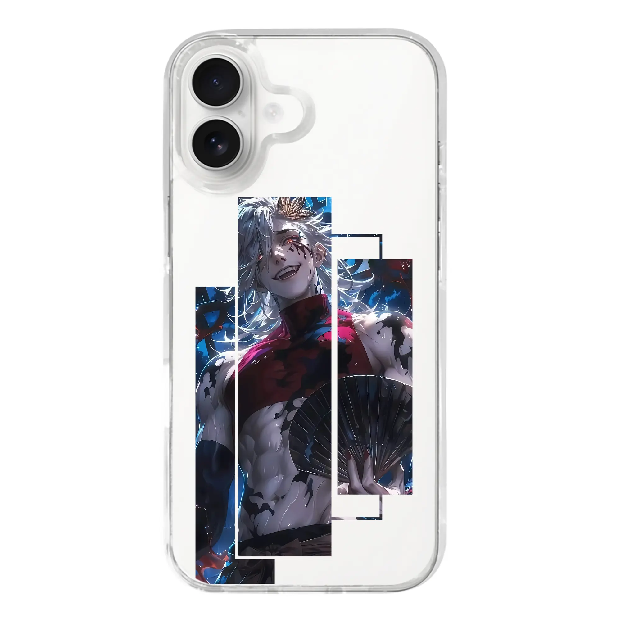 鬼滅の刃 グッズ,童磨 - iPhone 17シリーズ 透明スマホケース – 薄型・耐衝撃・精密フィット保護カバー